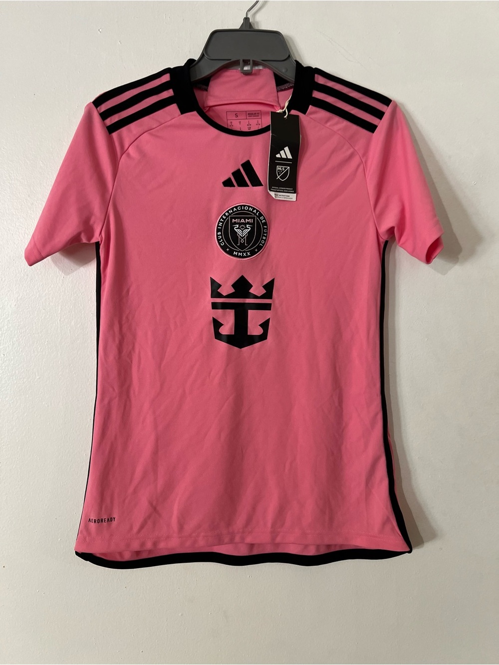 adidas  Women Pink and Black Miami Soccer Jersey